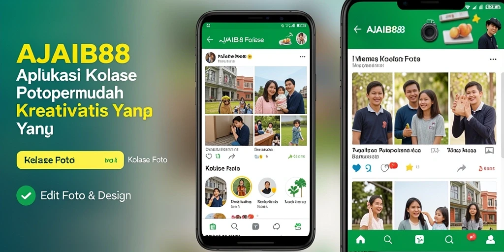 Tampilan antarmuka AJAIB88 yang intuitif dan fitur kolase foto yang kaya.