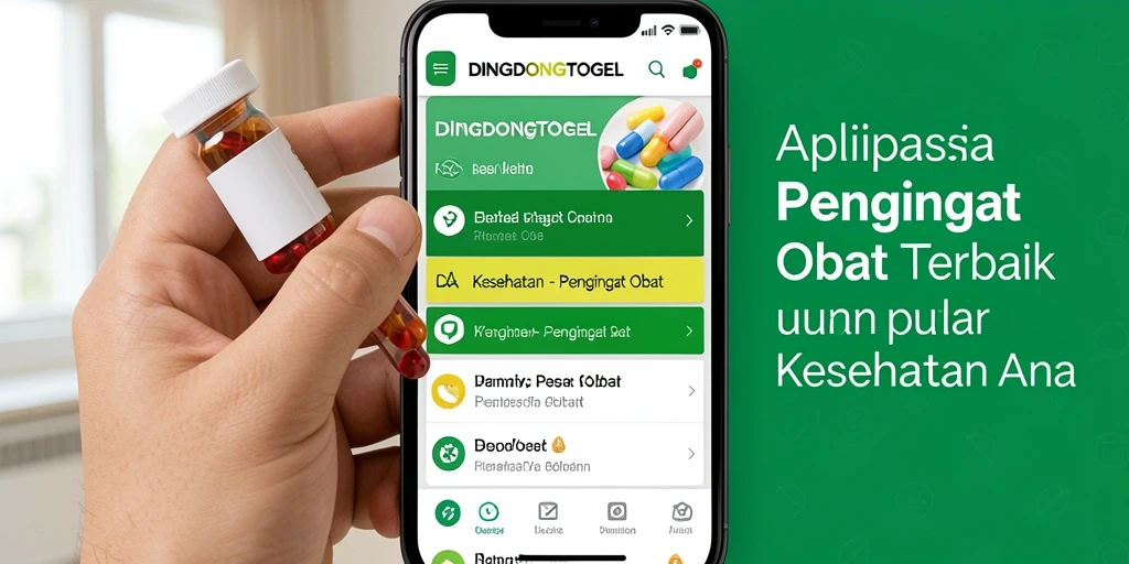 Tampilan antarmuka DINGDONGTOGEL untuk pengingat obat yang menarik dan mudah diakses.