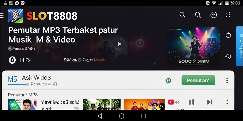 Antarmuka SLOT8808 yang intuitif untuk Pemutar MP3.